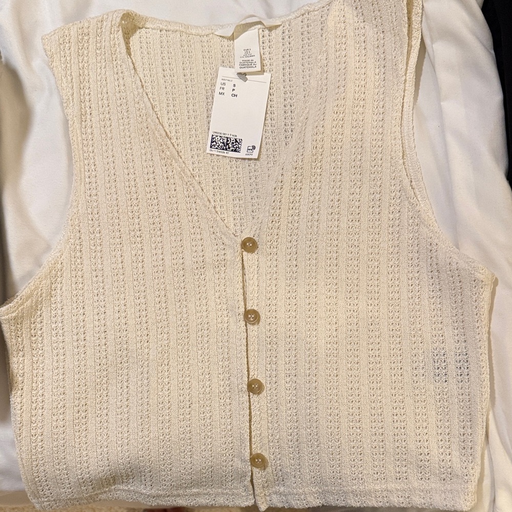 Crochet knit vest top